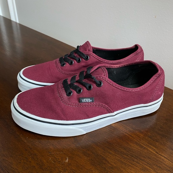 Vans Shoes - Vans Authentic Port Royale Red Black Shoes Women’s Sneaker Size 7